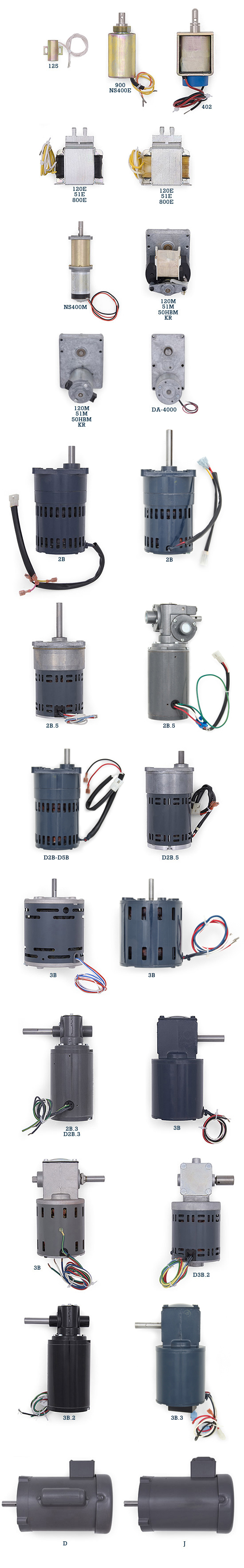 Folger Adam Motors and Solenoids